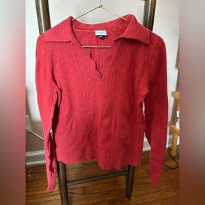 Pointelle Cropped Sweater
